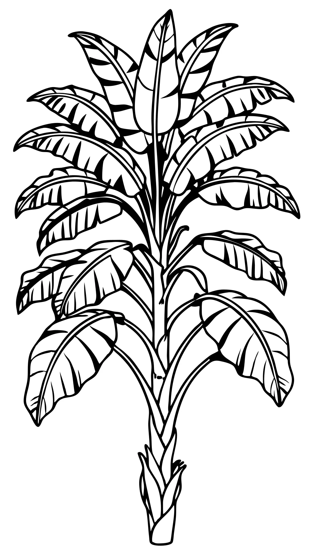 banana tree coloring pages